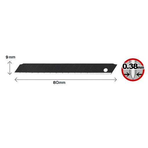 Olfa ABB-50B 'UltraMax' Carbon Blade Dimensions